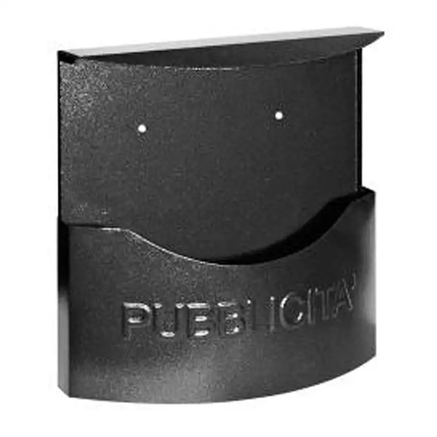 Cassetta per posta, porta pubblicità, con tetto in ferro battuto verniciata 35 x h 36 cm