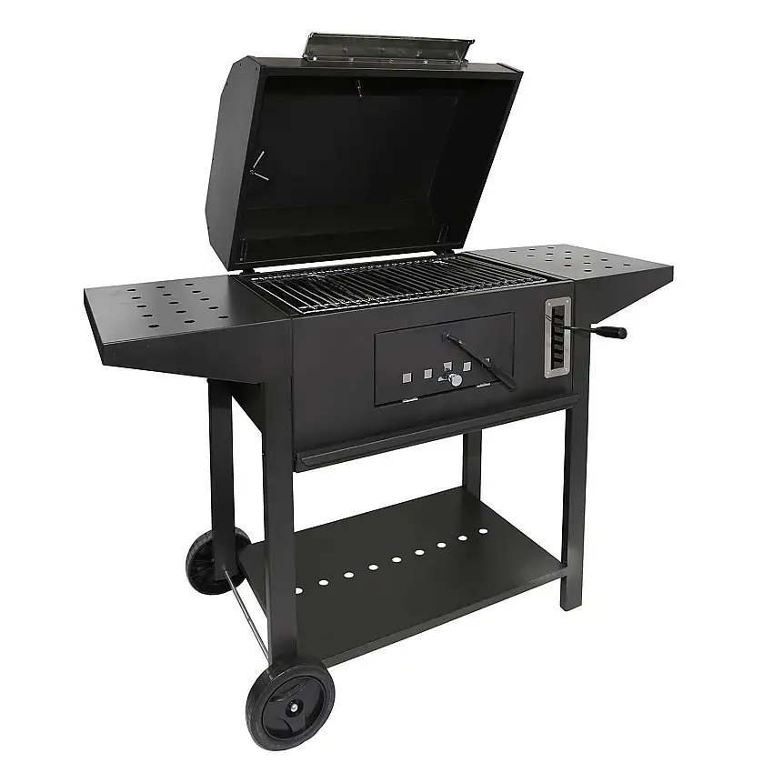 Barbecue a carbone "Teseo" fornello con griglia Regolabile e tappo 127 x 70 cm "Made in Itay"