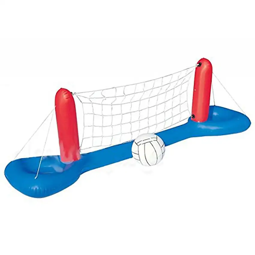 Set rete volley gonfiabile per piscina 244 x 64 cm, kit pallavolo