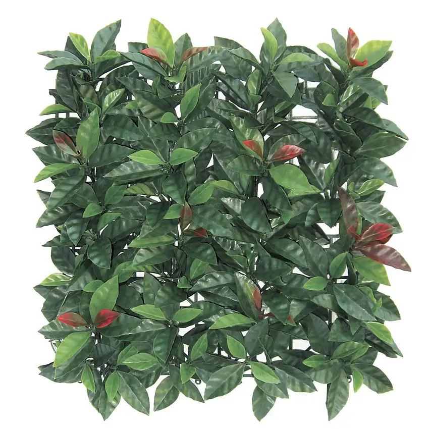 Siepe artificiale 3D Photinia rossa decorazione per balconi e giardino anti uv 1 x 1 Mt