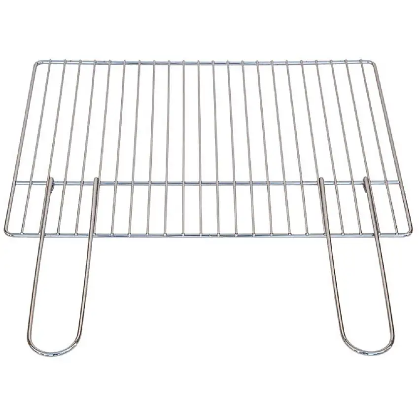 Griglia di ricambio per bbq beton 67 x 40 cm cromata con manici barbecue cemento