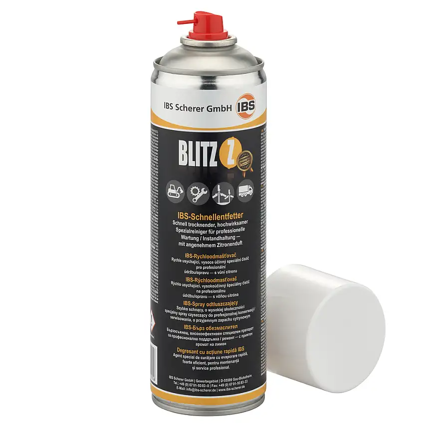 Sgrassatore rapido IBS Blitz-Z, 12 flaconi a spruzzo da 500 ml