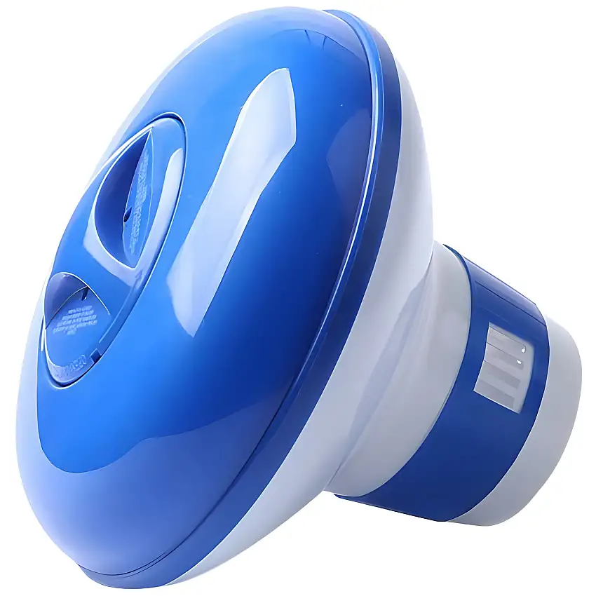 Dispenser galleggiante per pastiglie da 20 g di Cloro a flusso regolabile per Piscina