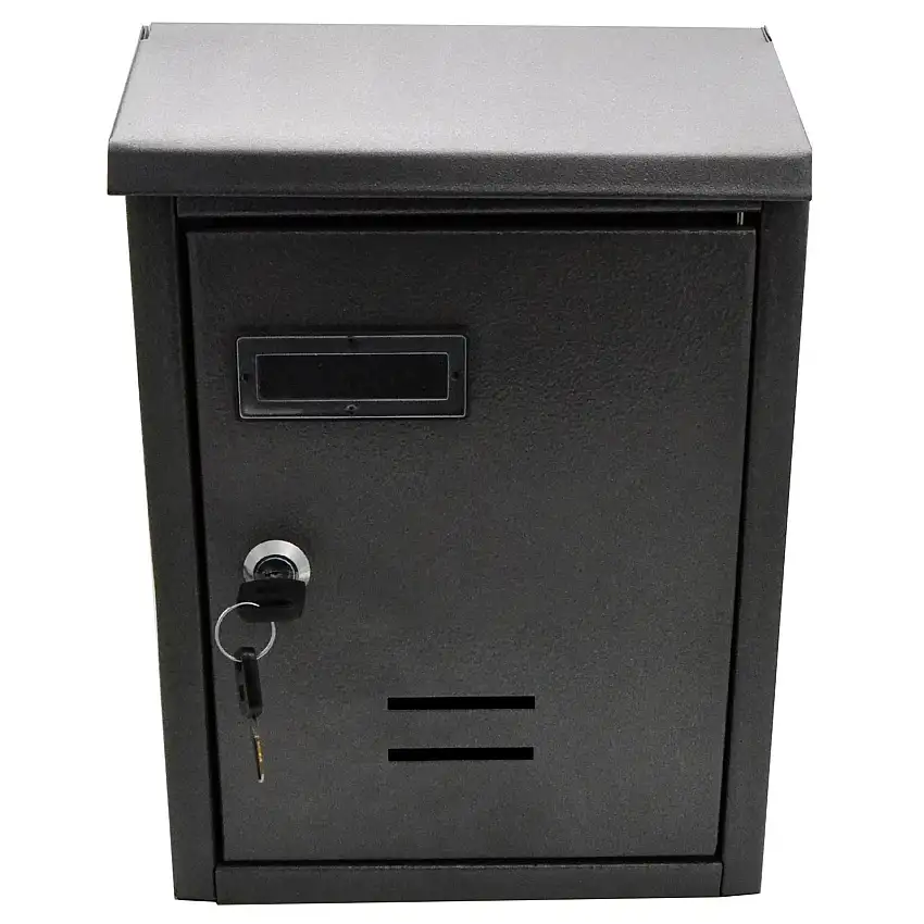 Cassetta postale antracite verniciata a polvere h 30 cm montaggio a parete
