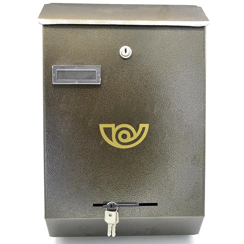 Cassetta postale Bronzo verniciata a polvere h 40 cm montaggio a parete