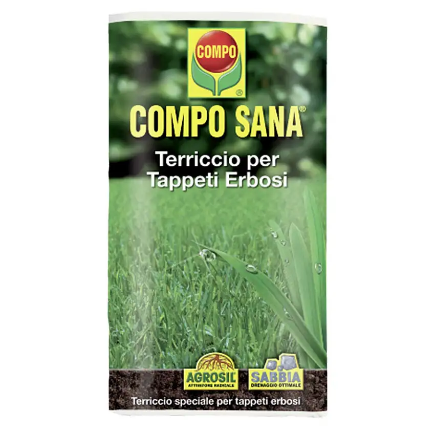 Terriccio Compo Sana substrato professionale per tappeti erbosi da 50 lt