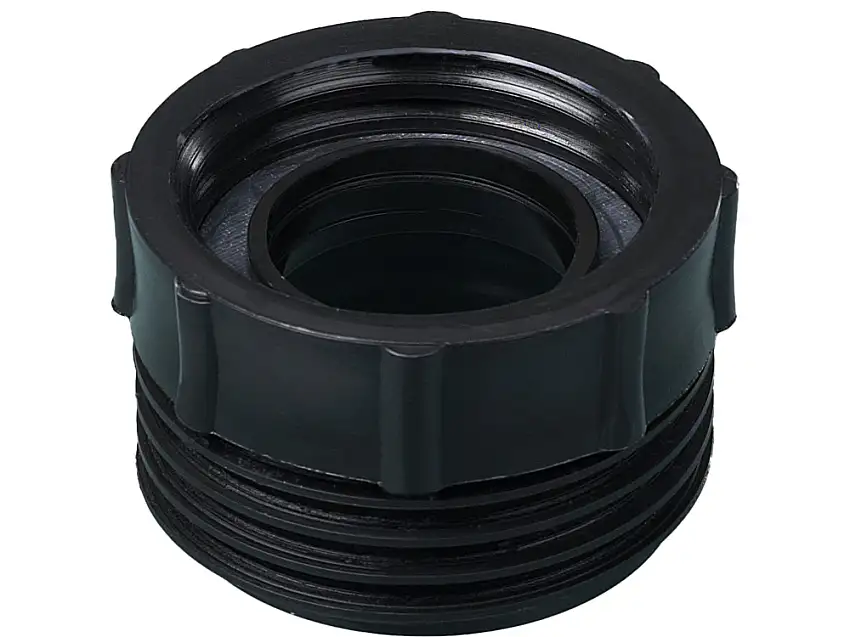 Adattatore filettato PP esterno-interno, S 64x5 su S 55x5 (ISO51), nero