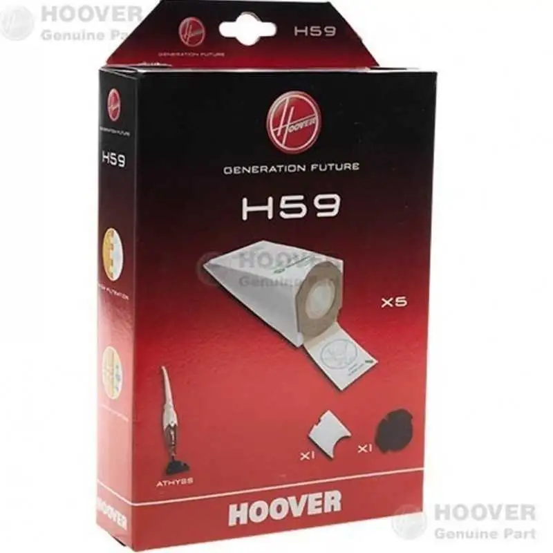 5PZ SACCHETTI  FILTRO SCOPA ELETTRICA HOOVER ATHYSS - ORIGINALI