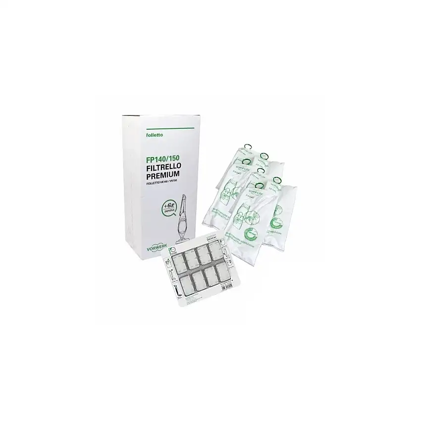 6 SACCHETTI ORIGINALI FOLLETTO VORWERK VK 140 VK 150