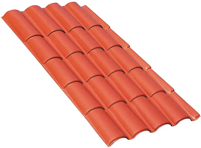 Lastra di copertura termoplastiche "life" 85 x 175 cm colorazione rosso Mattone
