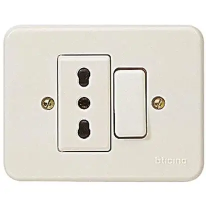 BTicino Domino 1 Deviatore 6A + 1 Presa Bipasso 2P+T 10/16A