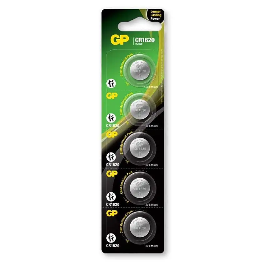 Gp Batteries Litio: Cr1620, 5 Pezzi
