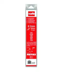 Elettrodi Rutili Telwin 2 mm, Confezione da 15 Pezzi per Saldatura MMA su Acciaio, Elettrodi Professionali per Carpenteria | Telwin