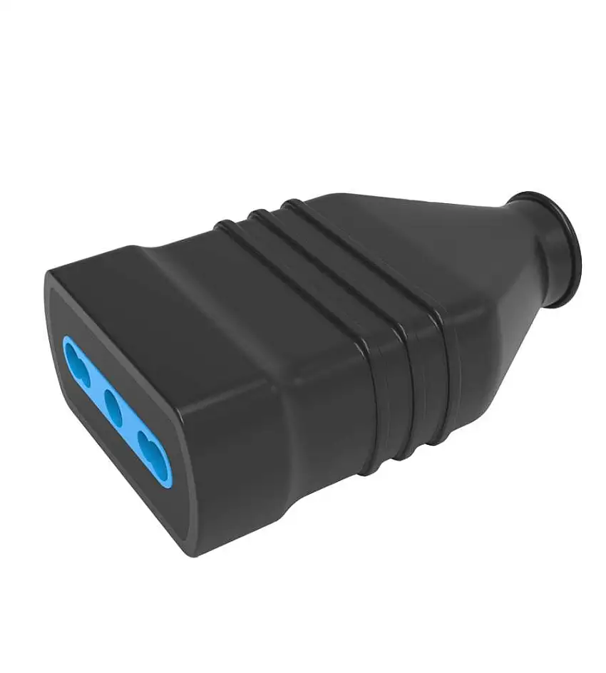 Presa Bivalente 10/16A 2P+T con Uscita Cavo Assiale PolyPool
