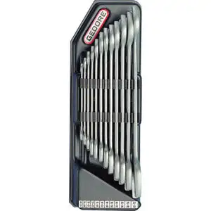 12 chiavi fisse in serie mm 6x7-8x9-10x11-12x13-14x15-16x17-18x19-20x22-21x23-24x27-25x28-30x32 - 871gs 12