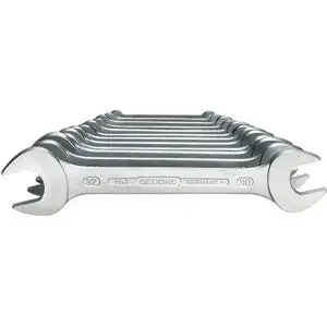 12 chiavi fisse in serie mm 6x7-8x9-10x11-12x13-14x15-16x17-18x19-20x22-21x23-24x26-25x28-27x32 - 871g 12a