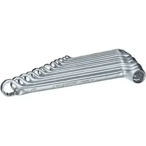 8 chiavi fisse poligonali in serie mm 6x7-8x9-10x11-12x13-14x15-16x17-18x19-20x22 - 881g 8