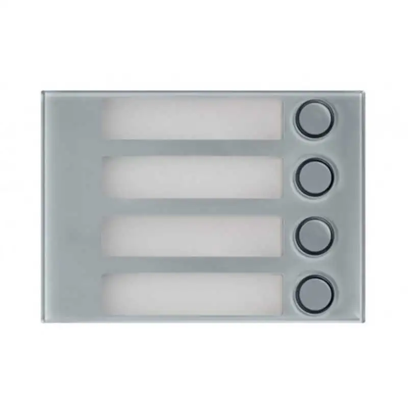 URMET 1168/14G - Frontalino Alpha 4 Pulsanti - Grigio