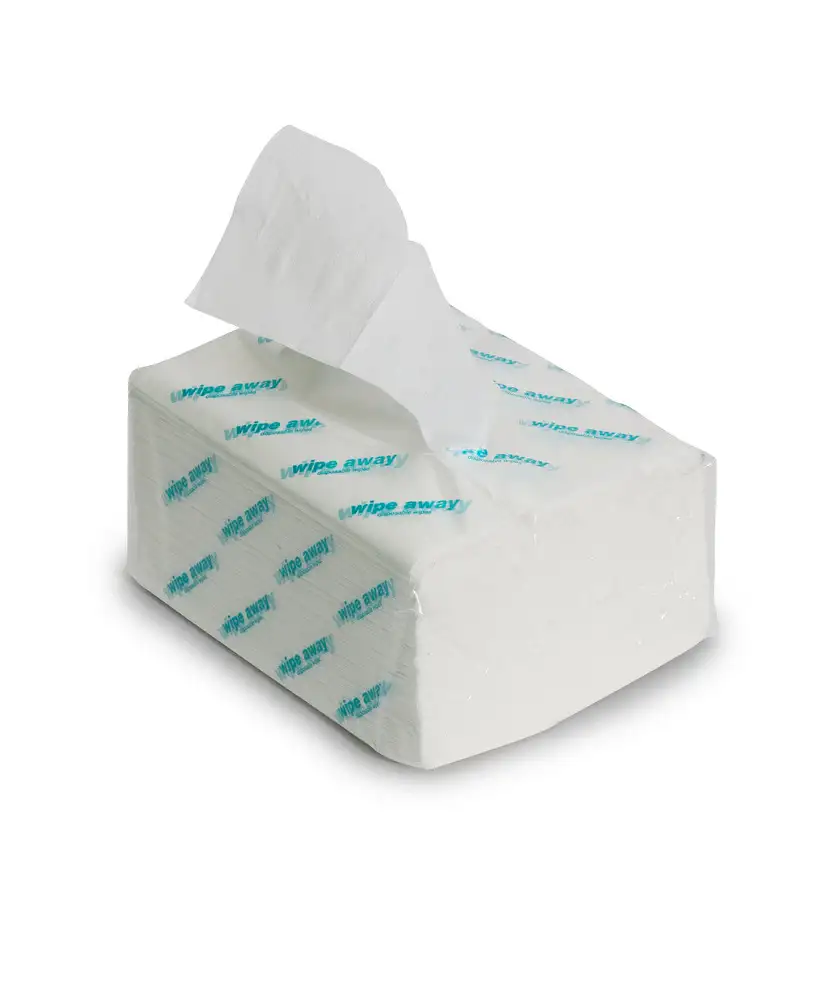 Panni di pulizia resistenti ai solventi, piegati a z, 10 sacchetti, colore bianco