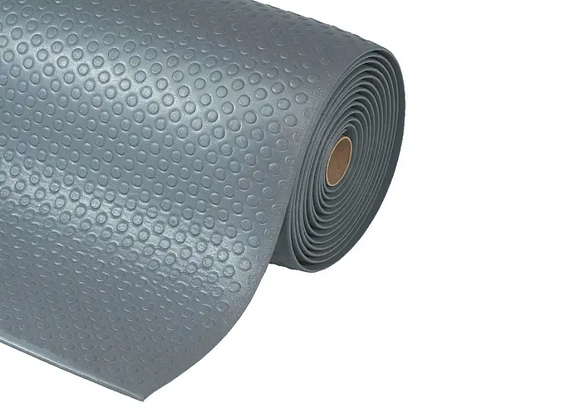 Tappeto anti affaticamento BS 12 K, PVC, grigio, larghezza 122 cm, lunghezza max. 18,3 m
