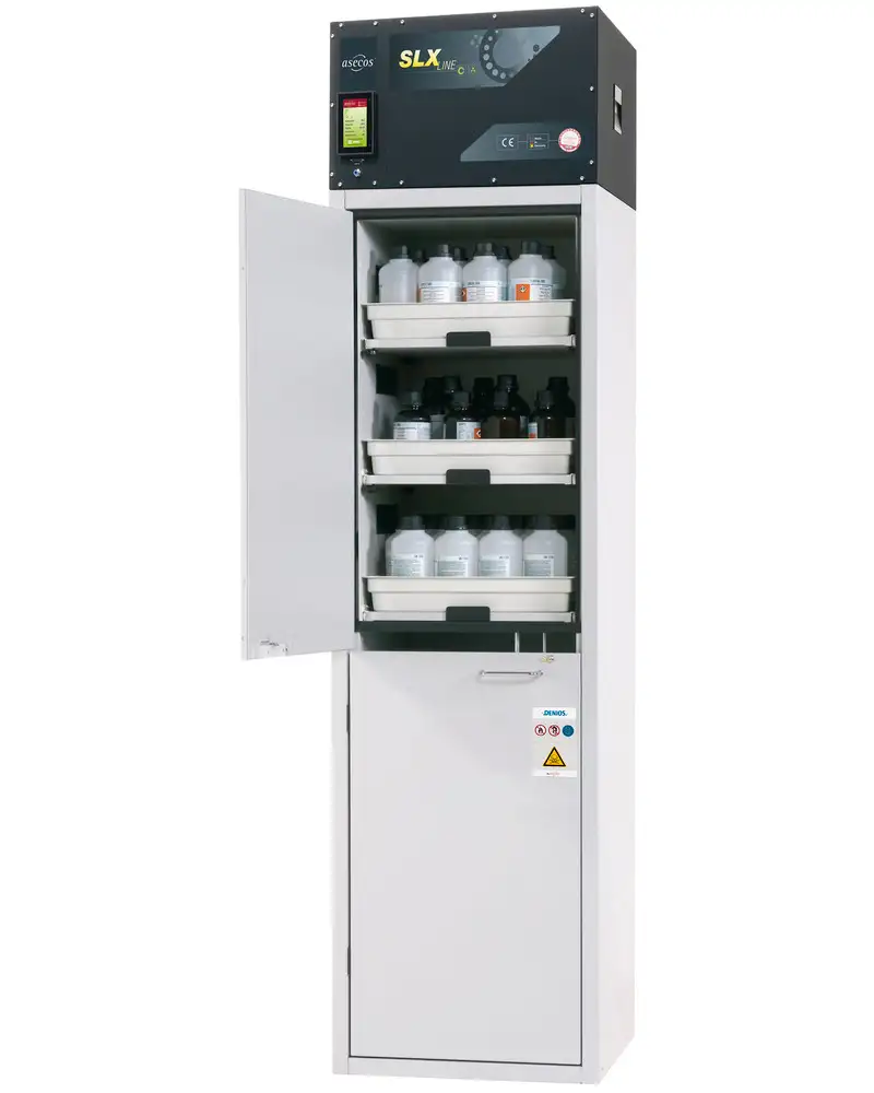Arm. asecos Custos per acidi e sol. alcaline, a ricirc. d’aria, con 6 cassetti a mensola, tipo C-606