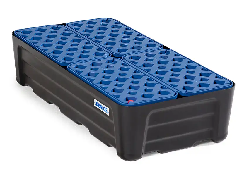 Vasca pro-line in PE per piccole confezioni, con grigliato in PE, 48 litri, 784x400x185