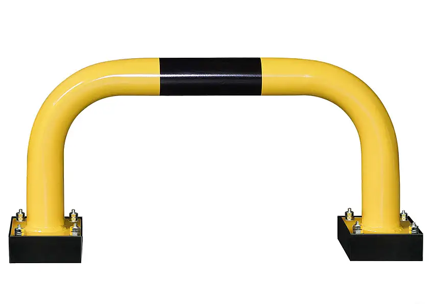 Barriera paracolpi cedevole R 7.3 p. est., 750 x 390 mm, zinc. a caldo, rivest. in mater. plast.