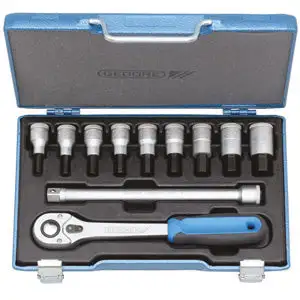 Assortimenti chiavi a bussola 1/2 per viti con esagono interno e cricchetto - 972gd