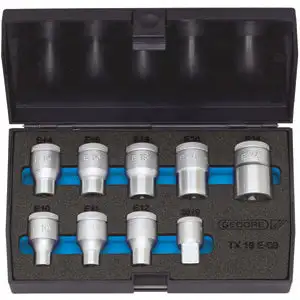 Assortimenti chiavi a bussola 1/2 per poligono esterno torx - 972gf 3