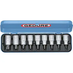 Assortimenti chiavi a bussola 1/2 per poligono interno torx 9 pezzi - 972gh