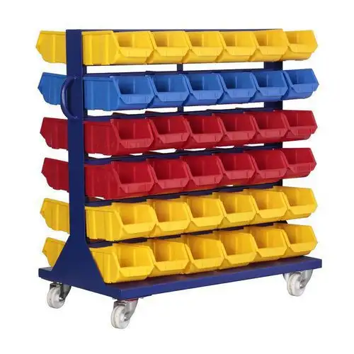 Carrello portaminuteria su ruote - con 72 contenitori 3L