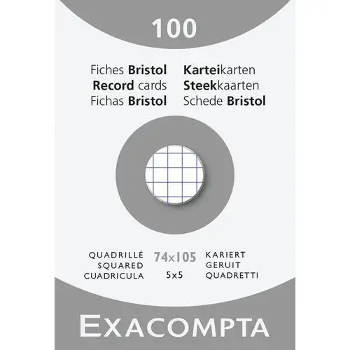 Astuccio da 100 schede a quadretti - Exacompta