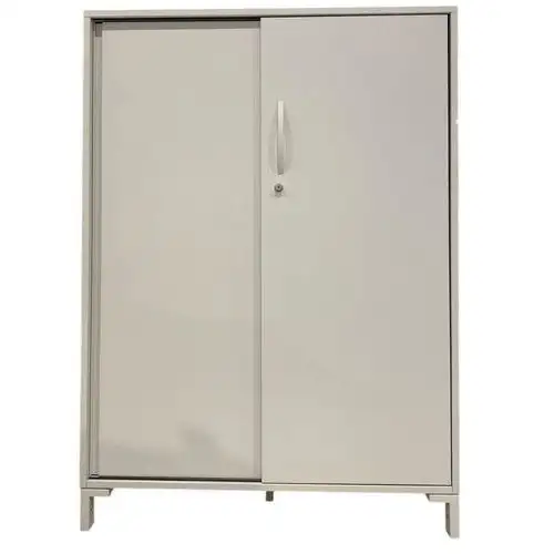 Armadietto medio-alto ricondizionato - Apertura con porta scorrevole - Grigio