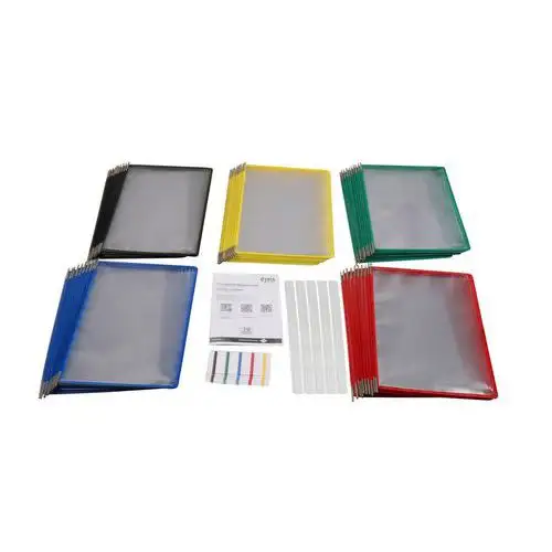Busta con perno girevole A4 colori assortiti - 50 pz e 25 cavalierini da 50 mm - Tarifold