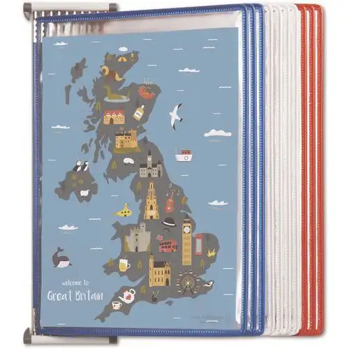Kit parete A4 10 buste colori francesi blu, bianco, rosso - Tarifold