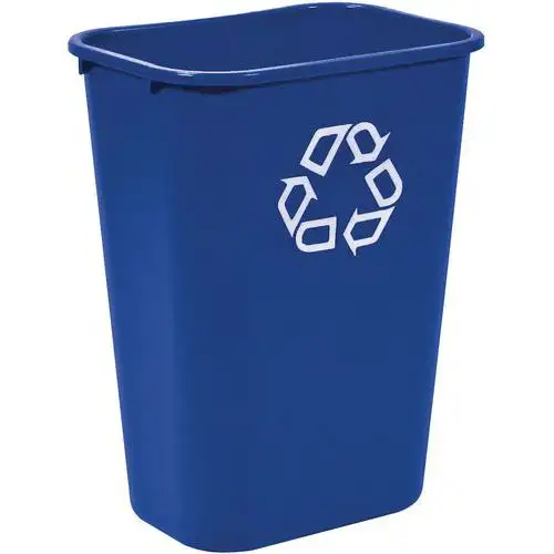 Pattumiera rettangolare Rubbermaid da ufficio blu - 39 L - Rubbermaid