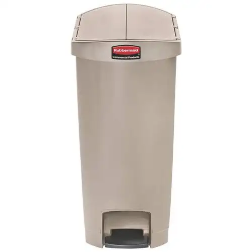 Bidone a pedale Slim Jim beige con apertura a farfalla 50 L - Rubbermaid