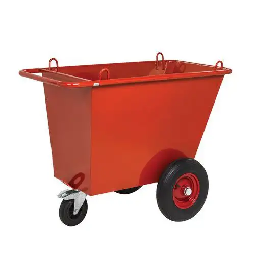 Carrello per rifiuti 400 L con ruote pleines_Kongamek