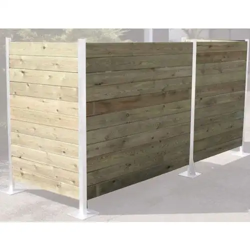Tavola in legno per nascondere le pattumiere