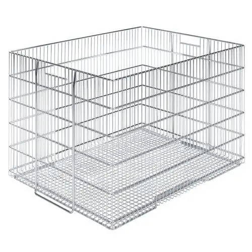 Contenitore impilabile in filo d'acciaio - Lunghezza 800 mm - 53 L - Sameto Technifil