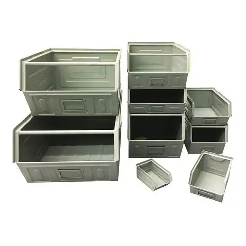 Contenitore a becco metallico - Modello laccato grigio - Lunghezza da 500 a 700 mm