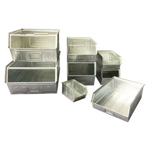 Contenitore a becco metallico - Modello zincato - Lunghezza da 500 a 700 mm