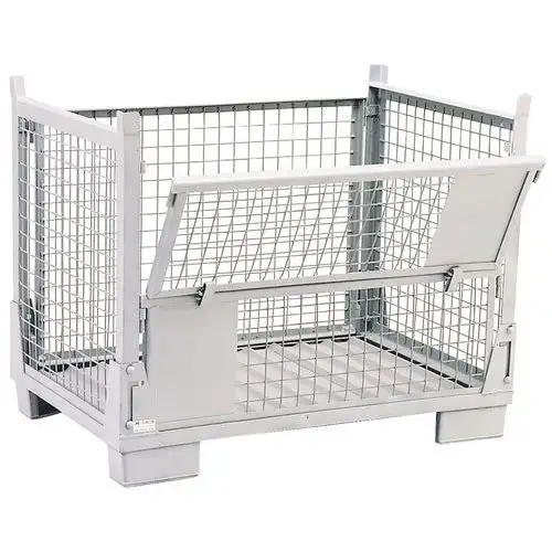 Cassa-pallet pieghevole - A griglia - Con ripiano scrittoio