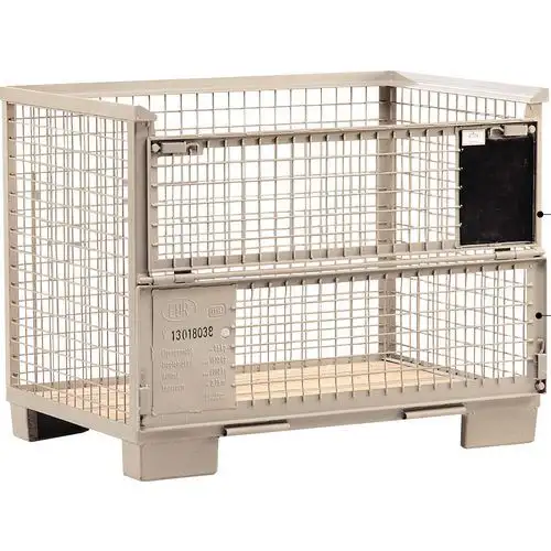 Cassa-pallet Europool 2.0 - A griglia - 1 parete ribaltabile - Manutan Expert