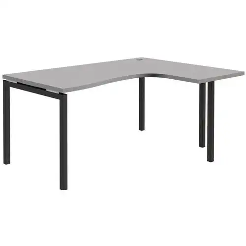 Scrivania compatta Open - Grigio chiaro - Base fissa