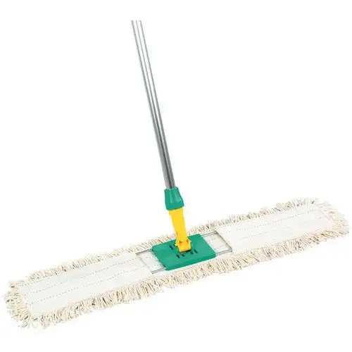Scopa a frange in cotone con supporto - 80 cm o 1 m