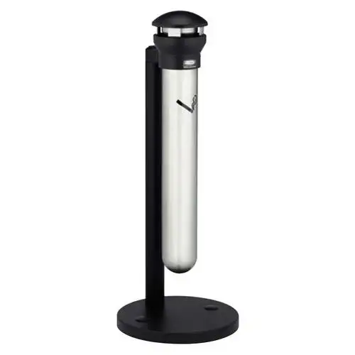 Posacenere su piede Infinity nero acciaio con capacità di 1500 mozziconi - Rubbermaid