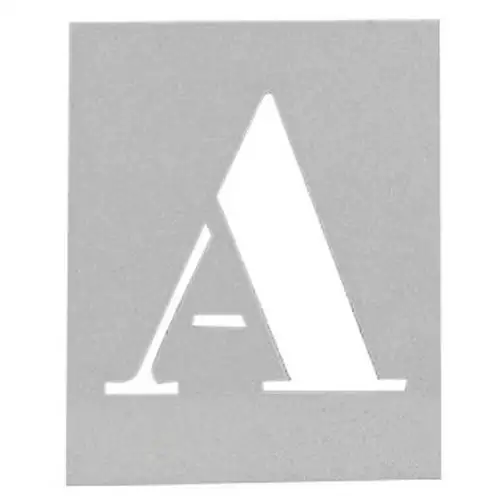 Stencil in alluminio - Kit di 26 lettere alfanumeriche