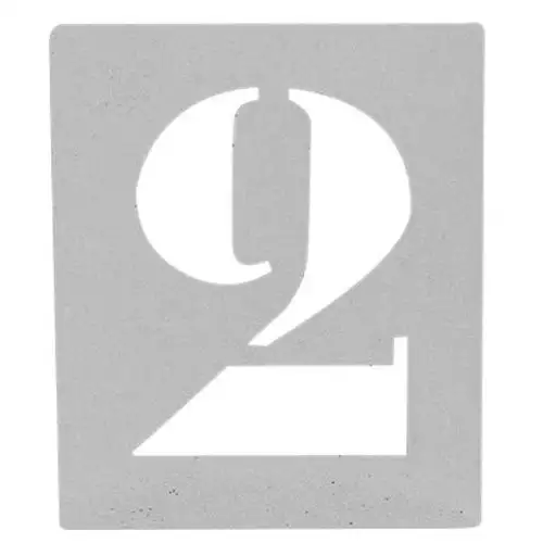 Stencil in alluminio - Kit di 10 numeri