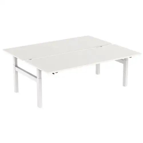Scrivania dritta ergonomica Bench con manovella e 2 postazioni e gambe ad H - Kelli